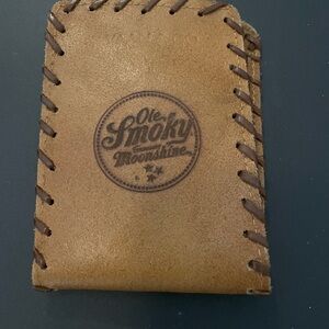 Tan Leather Phone Holder w/ belt clip